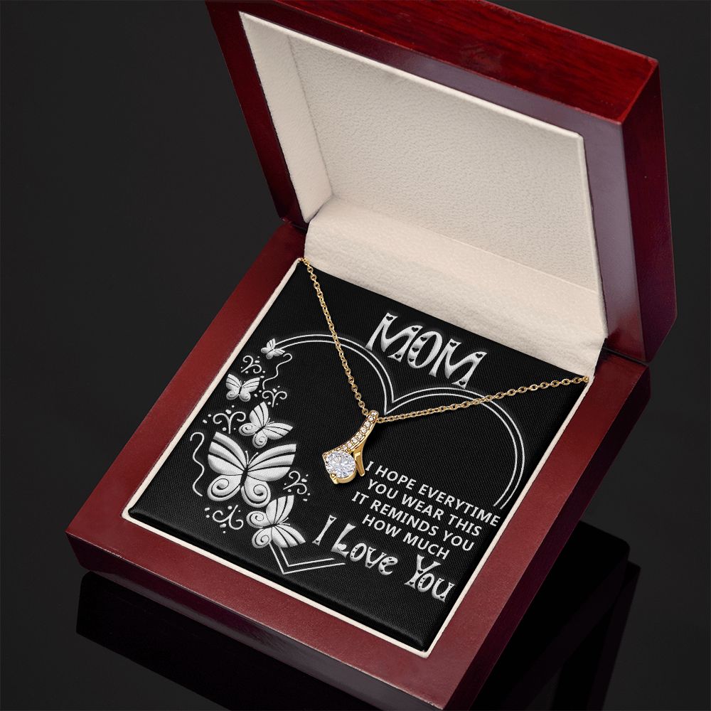 Whenever you wear this-Black Alluring Beauty necklace - 18k White and Gold