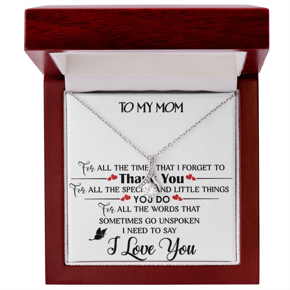 To My MOM  Alluring Beauty necklace - 18k White and Gold
