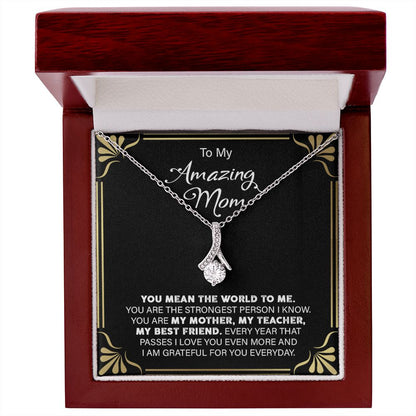 Amazing Mom - Alluring Beauty necklace - 18k White and Gold