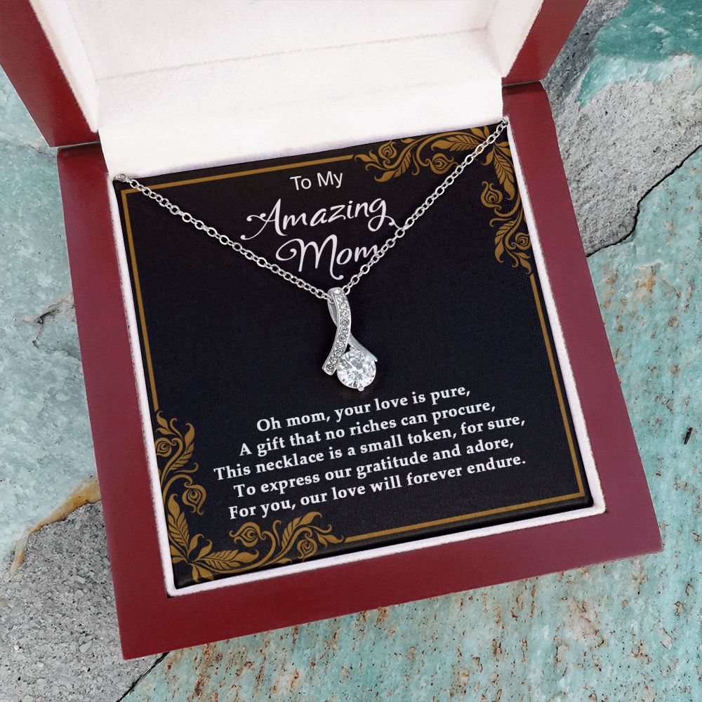 Small token Alluring Beauty necklace - 18k White and Gold