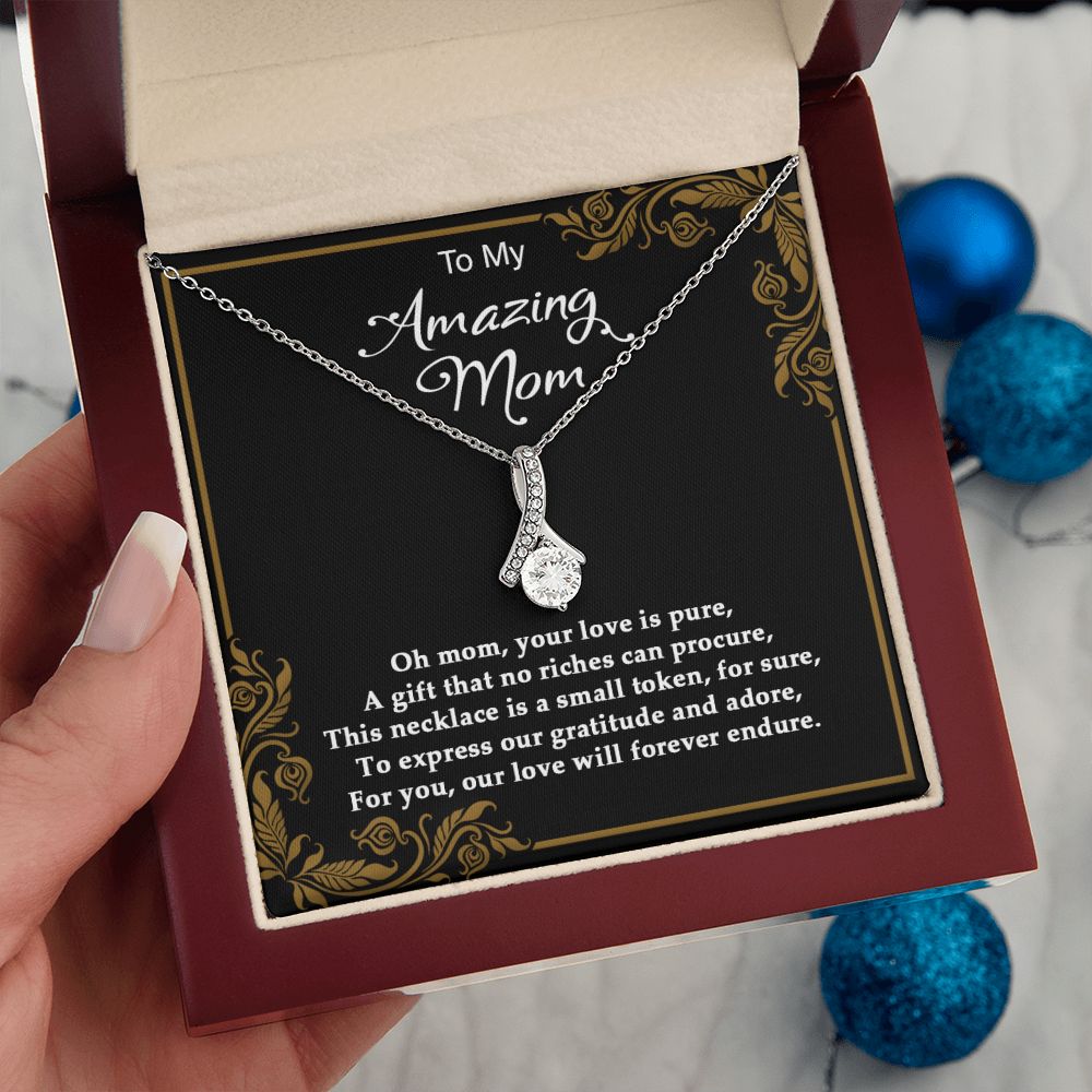 Small token Alluring Beauty necklace - 18k White and Gold