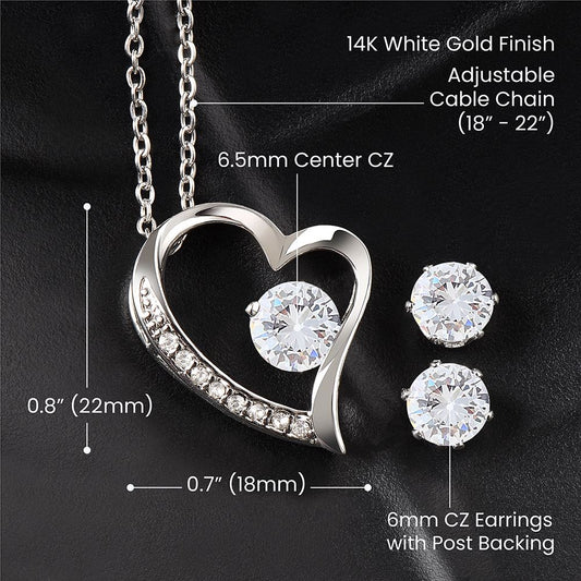I Squeezed This Necklace - 14k White Gold Forever Love Necklace - Touch Of Divine
