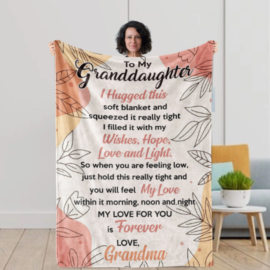 My Love For You is Forever Gift Grandma To Granddaughter Throw Blanket Gift For Xmas Birthday Graduation Christmas Gifts - Touch Of Divine