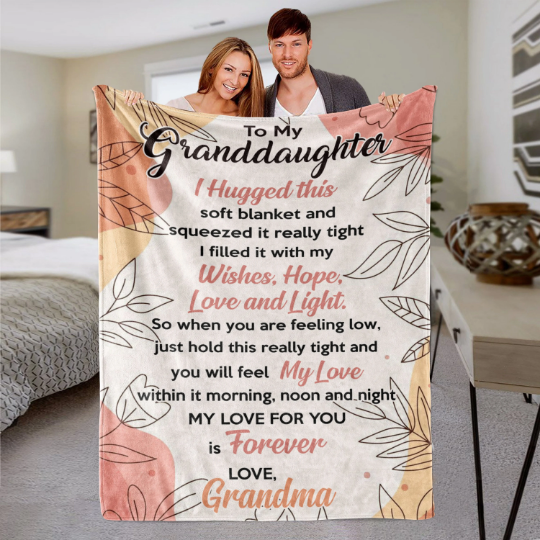 My Love For You is Forever Gift Grandma To Granddaughter Throw Blanket Gift For Xmas Birthday Graduation Christmas Gifts - Touch Of Divine