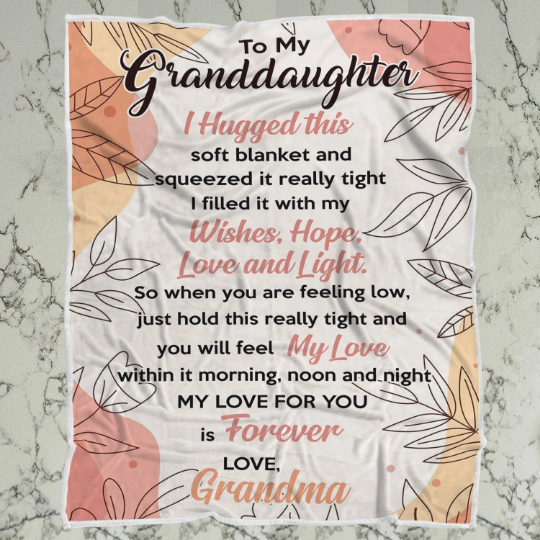 My Love For You is Forever Gift Grandma To Granddaughter Throw Blanket Gift For Xmas Birthday Graduation Christmas Gifts - Touch Of Divine