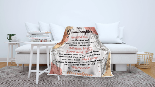 My Love For You is Forever Gift Grandma To Granddaughter Throw Blanket Gift For Xmas Birthday Graduation Christmas Gifts - Touch Of Divine