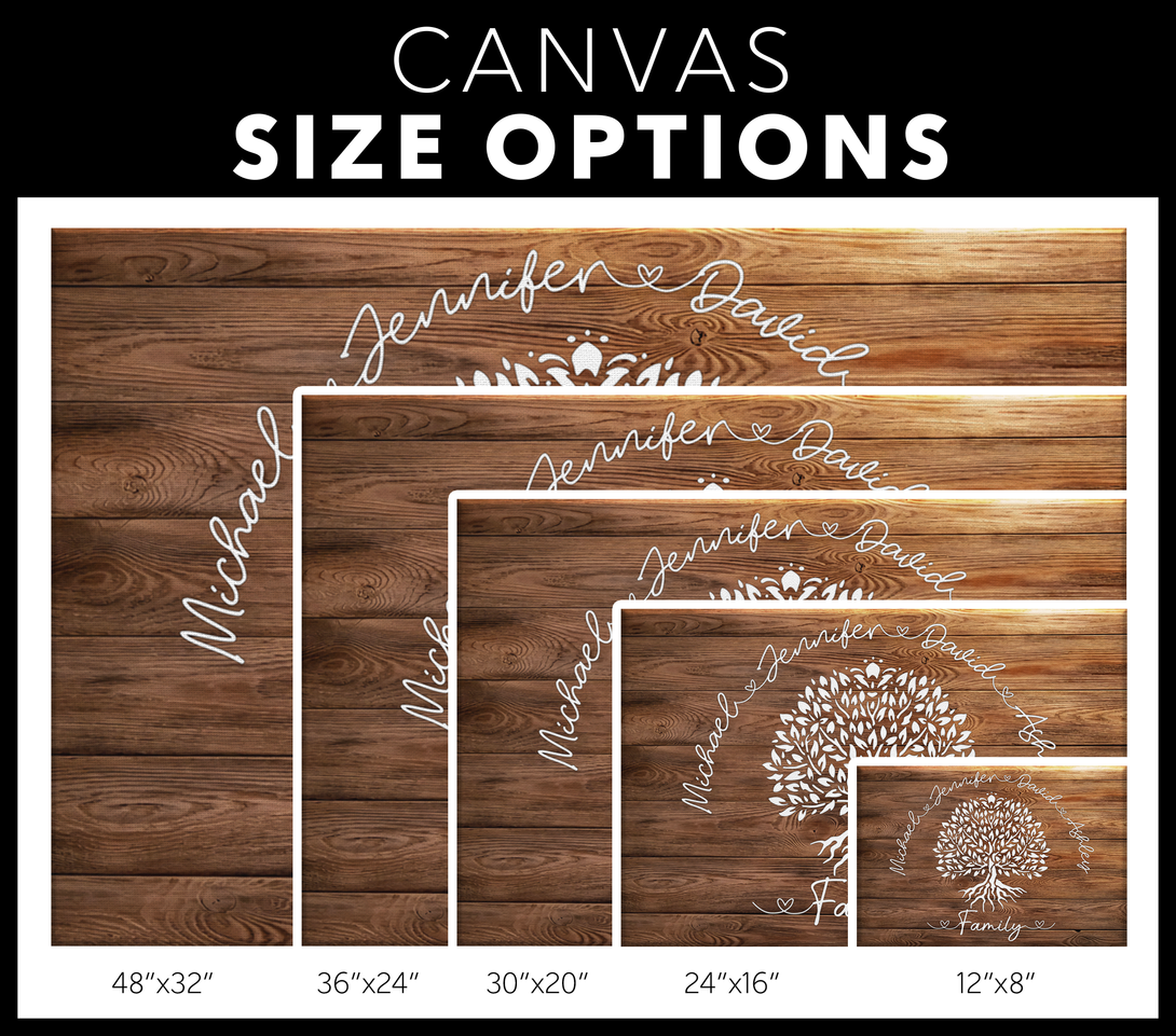 Family Tree Canvas Print | Personalized Framed Canvas Art - Touch Of Divine