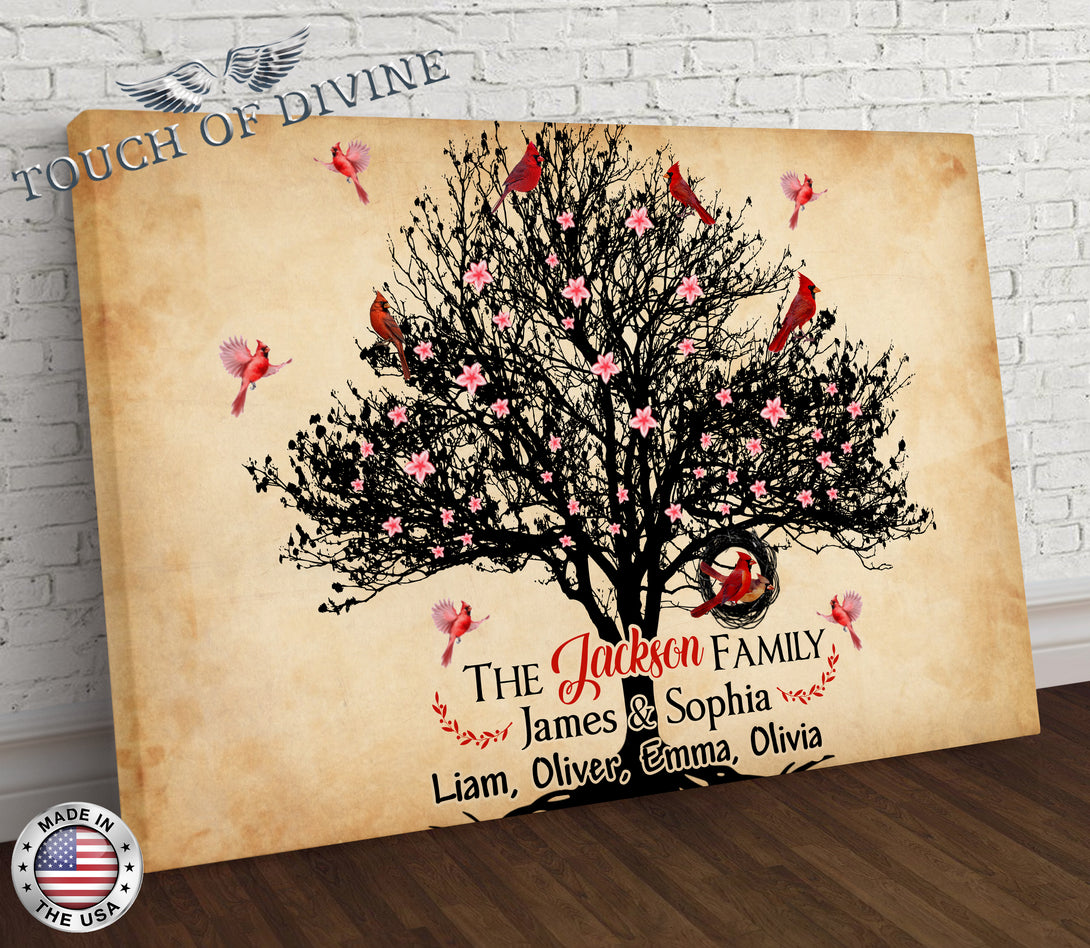 Personalized Family Tree Canvas Wall Art - Touch Of Divine