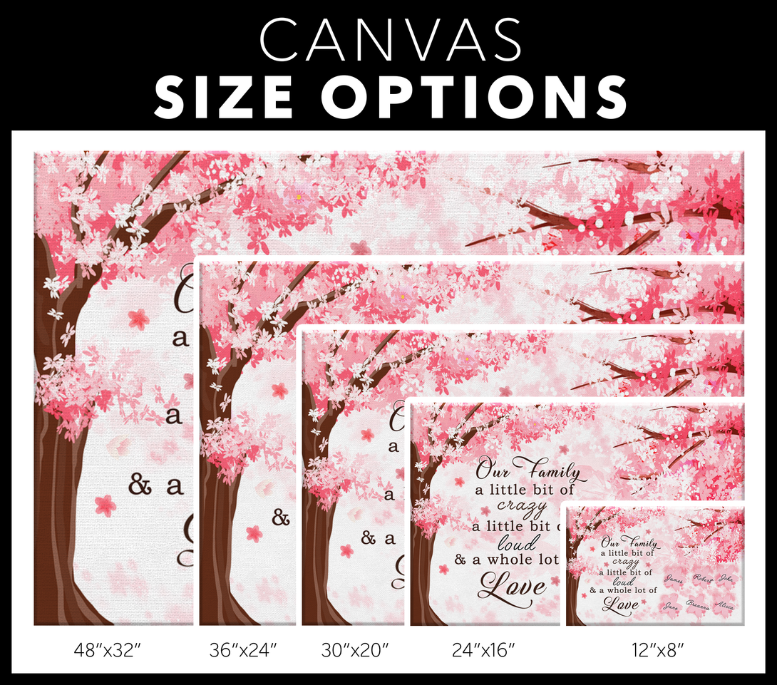 Our Family | Flower Family Canvas | Personalized Framed Canvas Art - Touch Of Divine