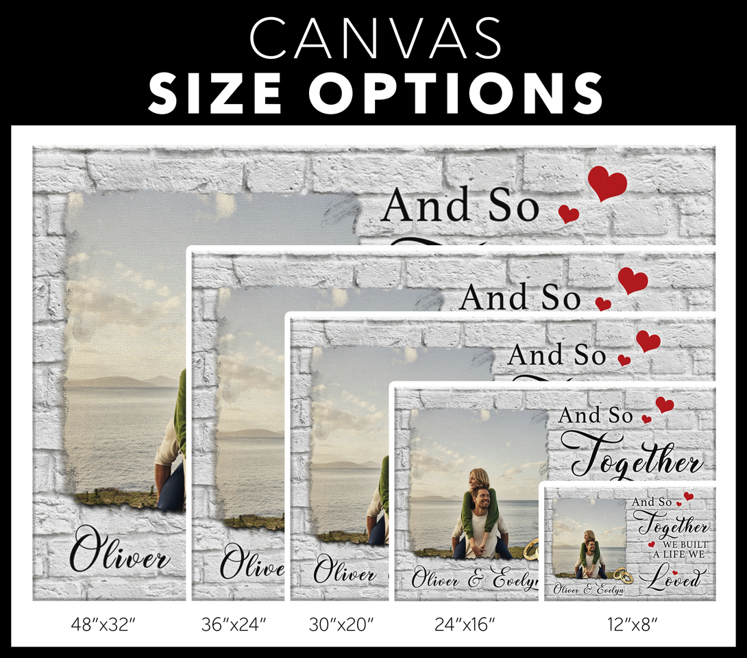 Together we built a Life we Loved | Personalized Framed Canvas Art - Touch Of Divine