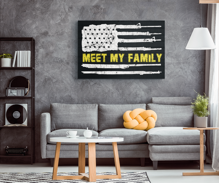 MEET MY FAMILY Wall Art Canvas - Touch Of Divine