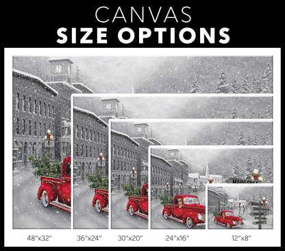 Personalized Snowy Christmas Wall Art Signpost - Red Car - Touch Of Divine